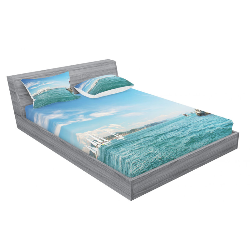 Microfiber Sheet Set, Queen Sheet Set with Fitted Sheet