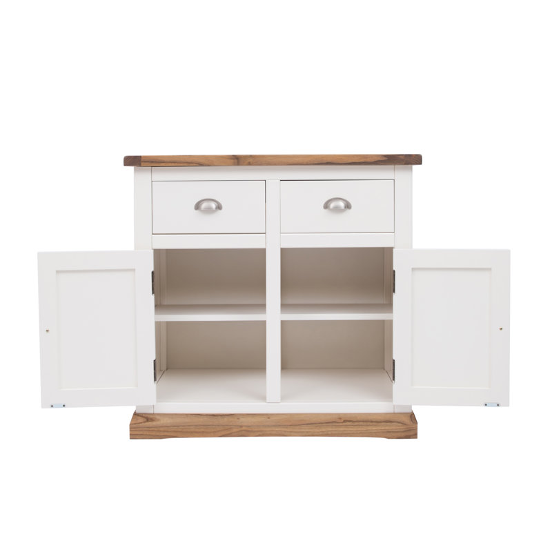 Watson 84cm Sideboard, Off White/Natural