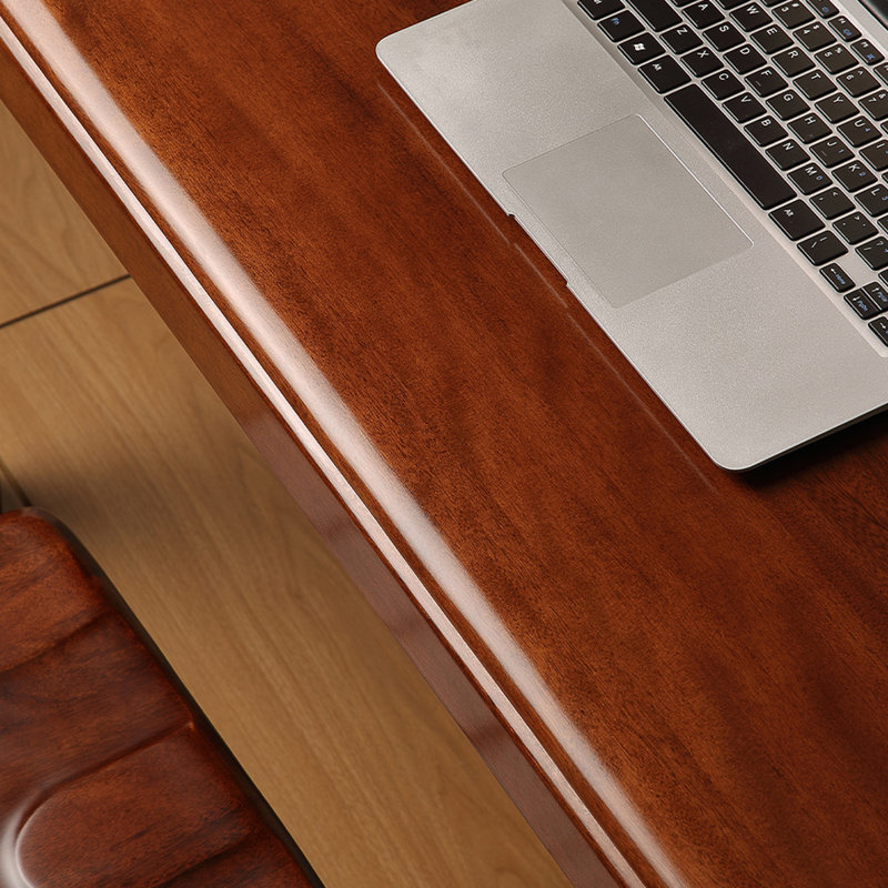 Dark Brown Thick Walnut Solid Wood Dining Table