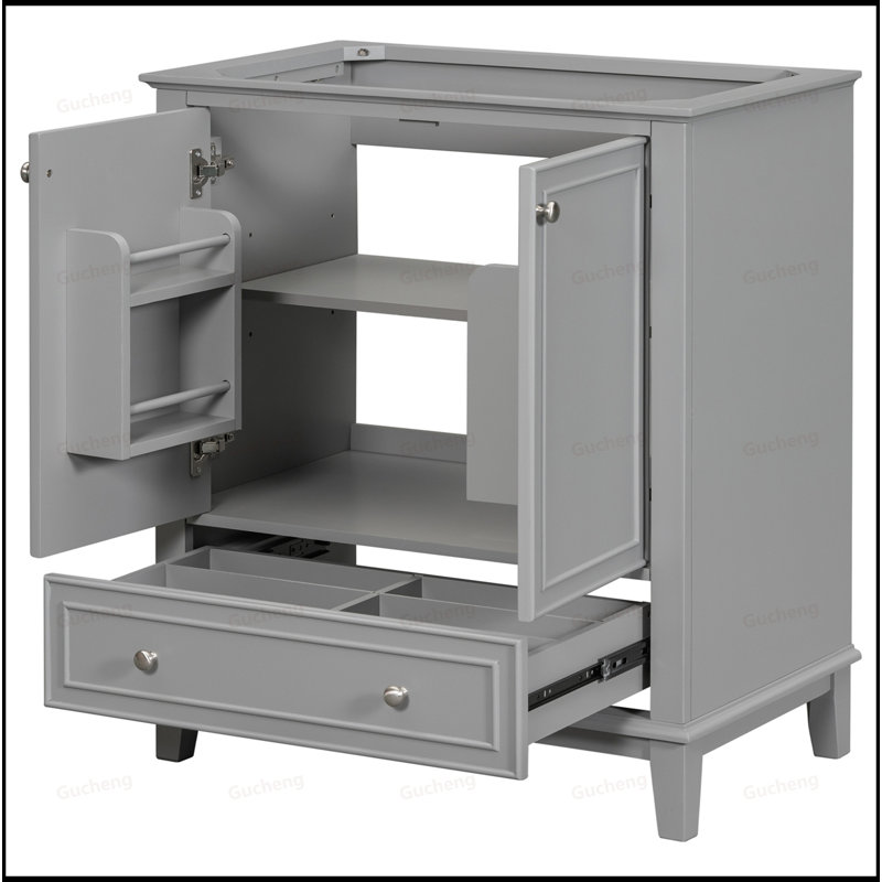 30 Inch Bathroom Vanity Base Only, Gray