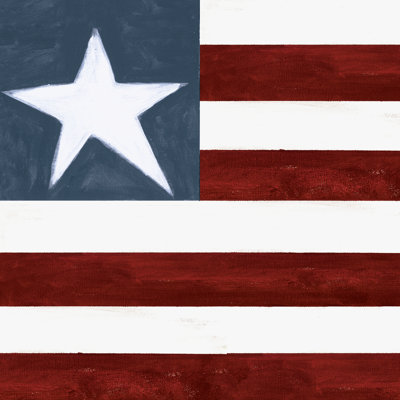 Americana Rustic Flag - Wrapped Canvas Painting