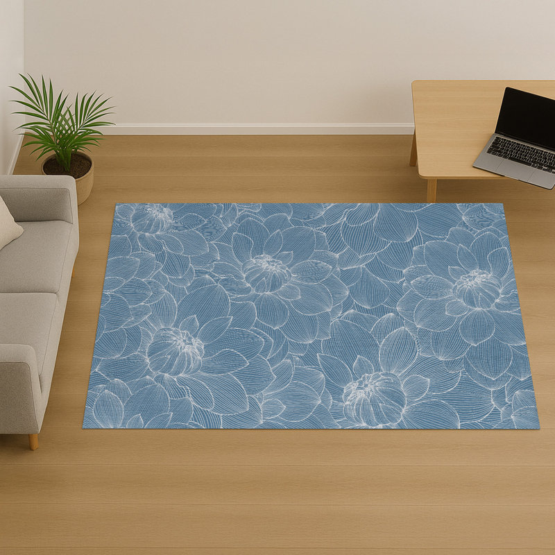 Floral Area Rug, Runner 70 x 140 cm