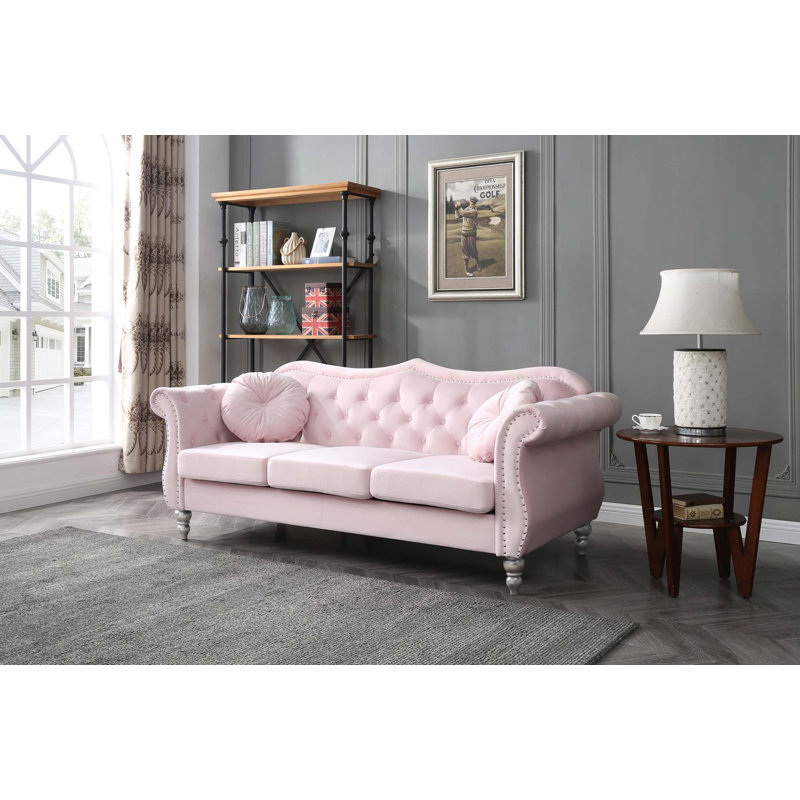 81" Sofa, Pink