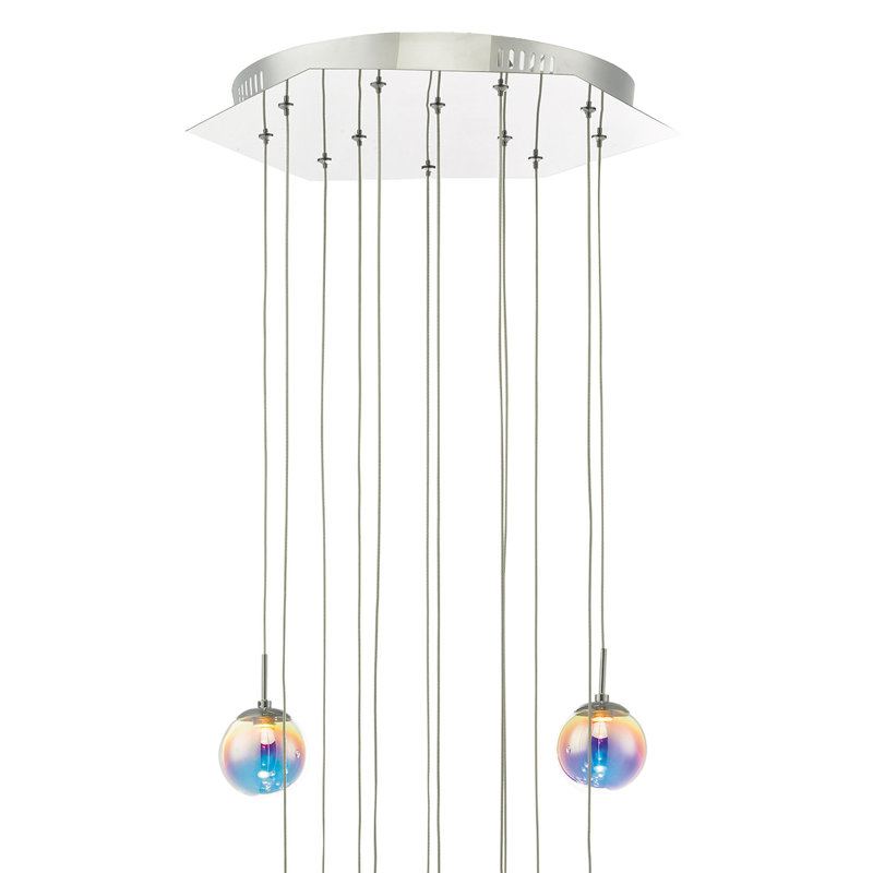 Erline 12 - Light Chrome LED Cluster Pendant