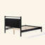 Structure de lit grand en bois avec tête de lit moelleuse-1417176038