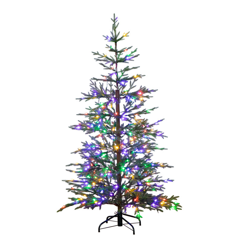 6 pi Sapin de Noël artificiel naturel pré-éclairé avec technologie Instant Connect