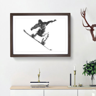 The Snowboarder - Picture Frame Painting Print