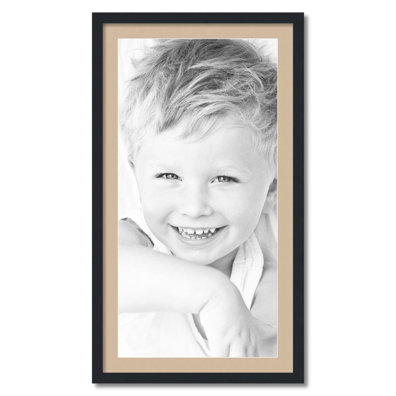 Cadre pour photo simple 18 po x 36 po en bois mat, Scotch Mist