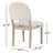 Coleson Upholstered Back Side Chair in Beige