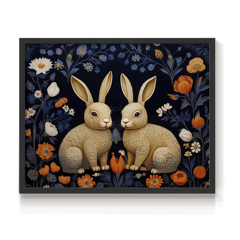 Faune - XXXI - Reproduction encadrée - Restickable, H 16 po x l 20 po, Noir, noir, noir, noir