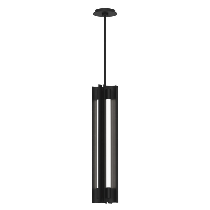 Carson LED Pendant, 28" H x 5.38" W x 5.38" D, Midnight Black, 4