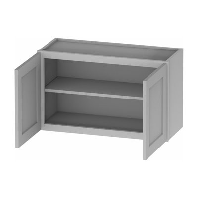 Kindwood Eco Shaker 30 W x 12 D x 18 H Ready-to-Assemble Plywood Standard Wall Cabinet in Gray