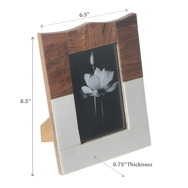 Ih Casadecor Brown Solid Wood Picture Frame, 4" W x 6" H