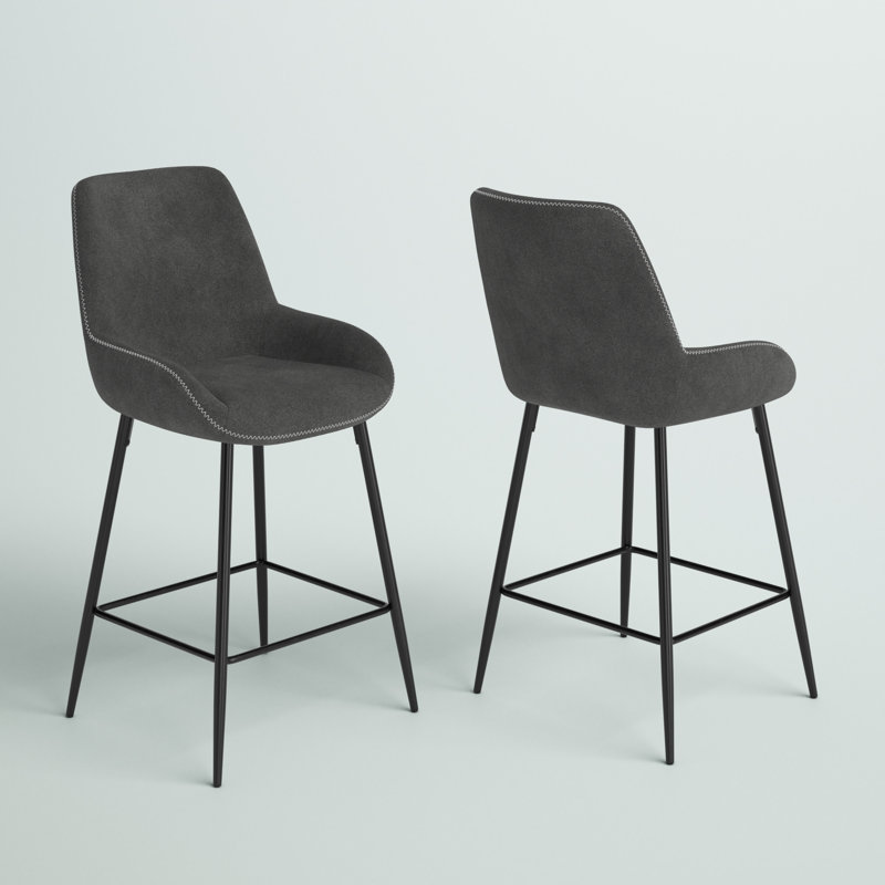 Tabouret de bar 25,98 po Haviland, Gris foncé