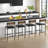Bar Stools  With Footrest, Upholstered Bar Chairs With Back, Counter Height Barstools, Set Of 4-105504451