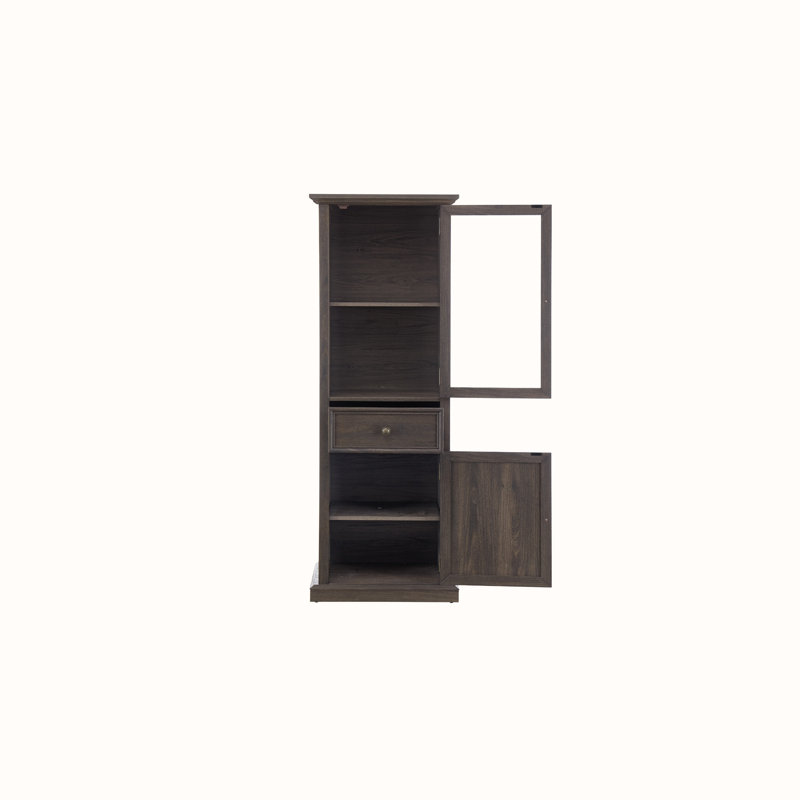 Storage Cabinet with 2 Doors,1 Drawer, Brown