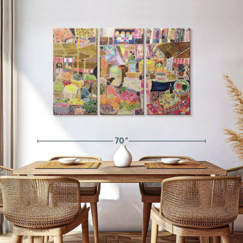 Ubud Market Bali, 36" H x 57" W