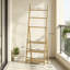 Bamboo Towel Rack with Storage Shelves