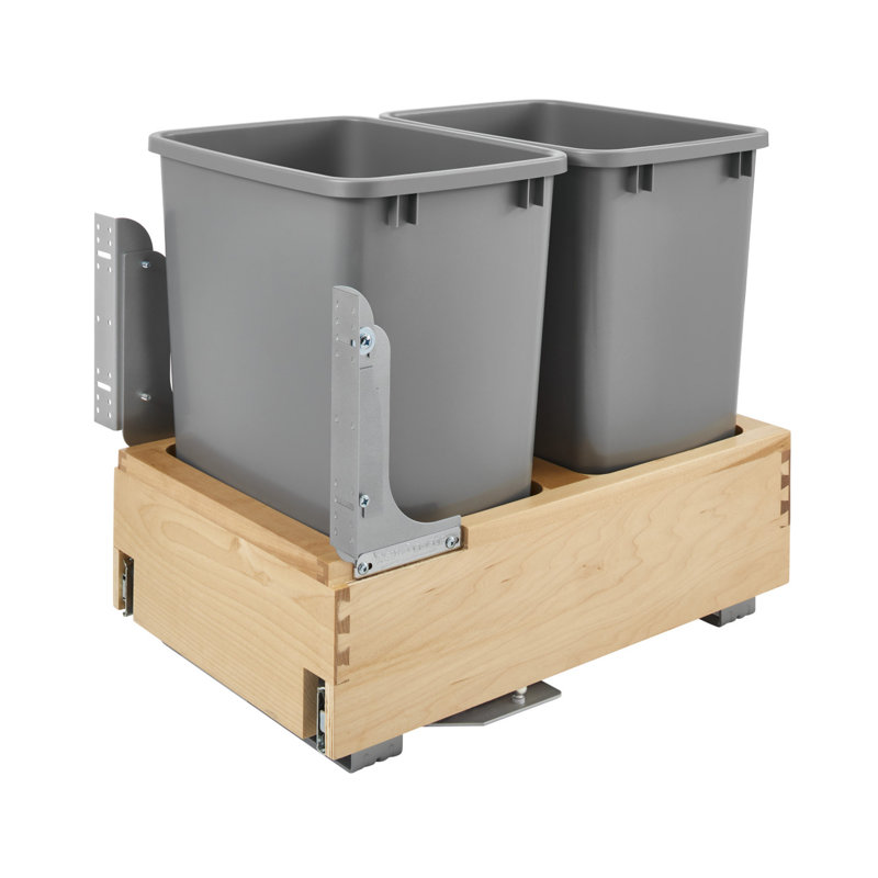 Poubelles coulissantes doubles Rev-A-Shelf avec fermeture en douceur et ouverture en douceur , 35 pte