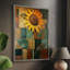 Reproduction encadrée FLORAL Series CDLxxxiv - bois massif-1209938823