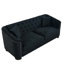 Canapé Chesterfield moderne en velours avec dossier capitonné et garniture cloutée-1834848005