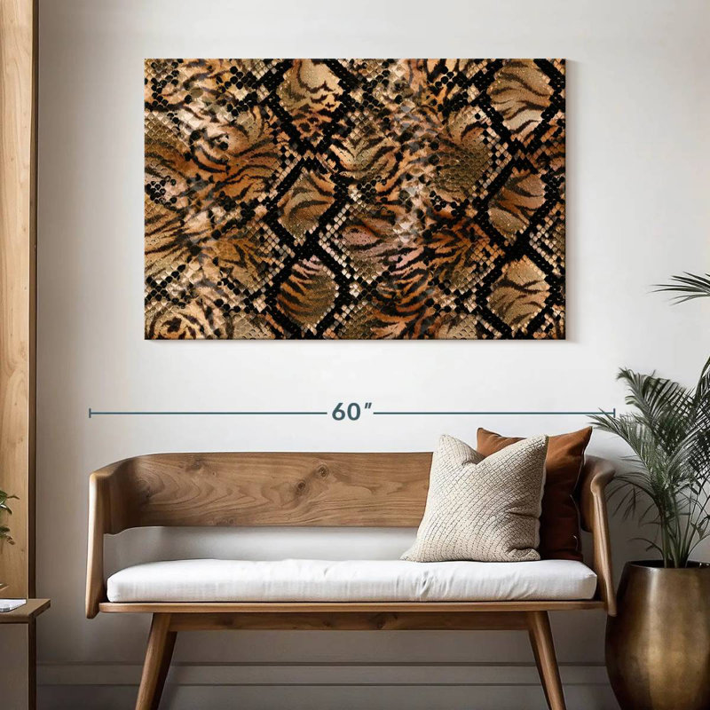 Kerner Leopard And Snake Skin, 32" H x 48" W
