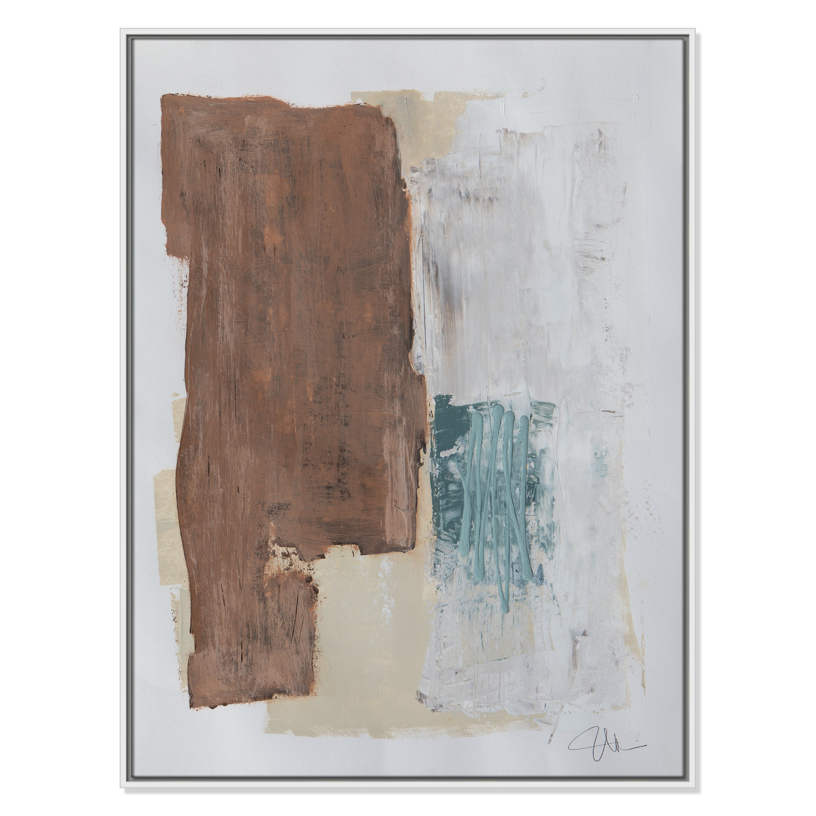 Together We Work I by Filippo Ioco, 41.5'' H x 31.5'' W x 2'' D, White Framed