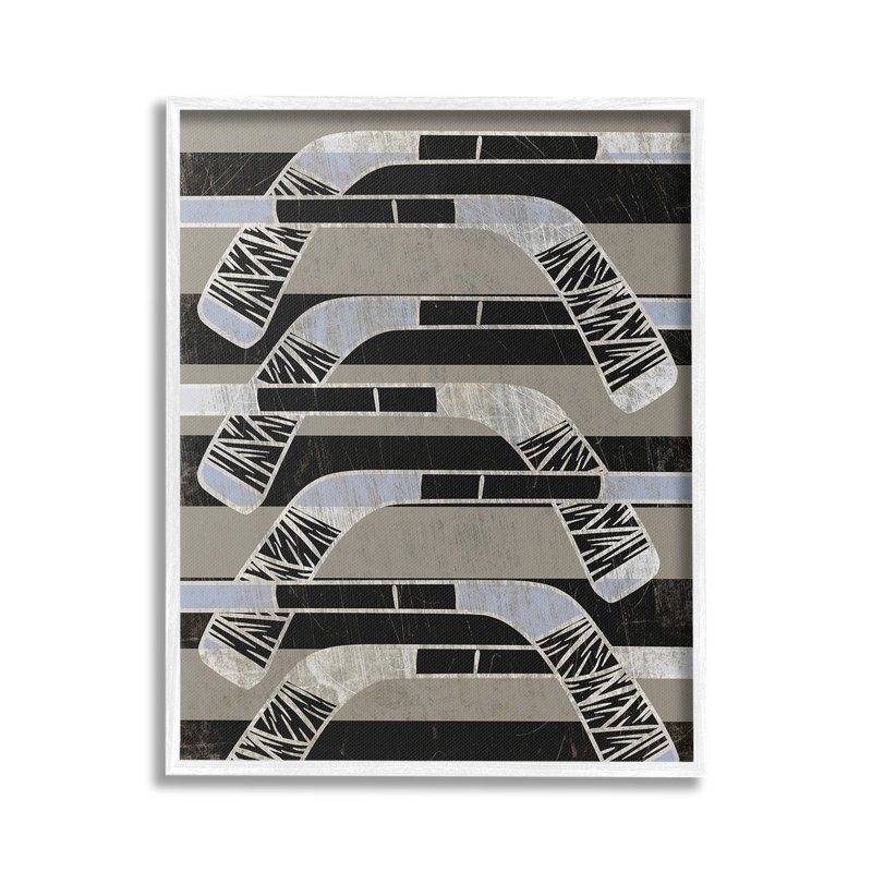 «Modern Hockey Sticks», art mural sur toile par Lil 'Rue, H 30 po x l 24 po