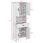 Grande armoire autoportante de 70,9 pouces de hauteur avec tiroir 2 armoires, 4 portes à fermeture douce et 2 tablettes réglables-888608157