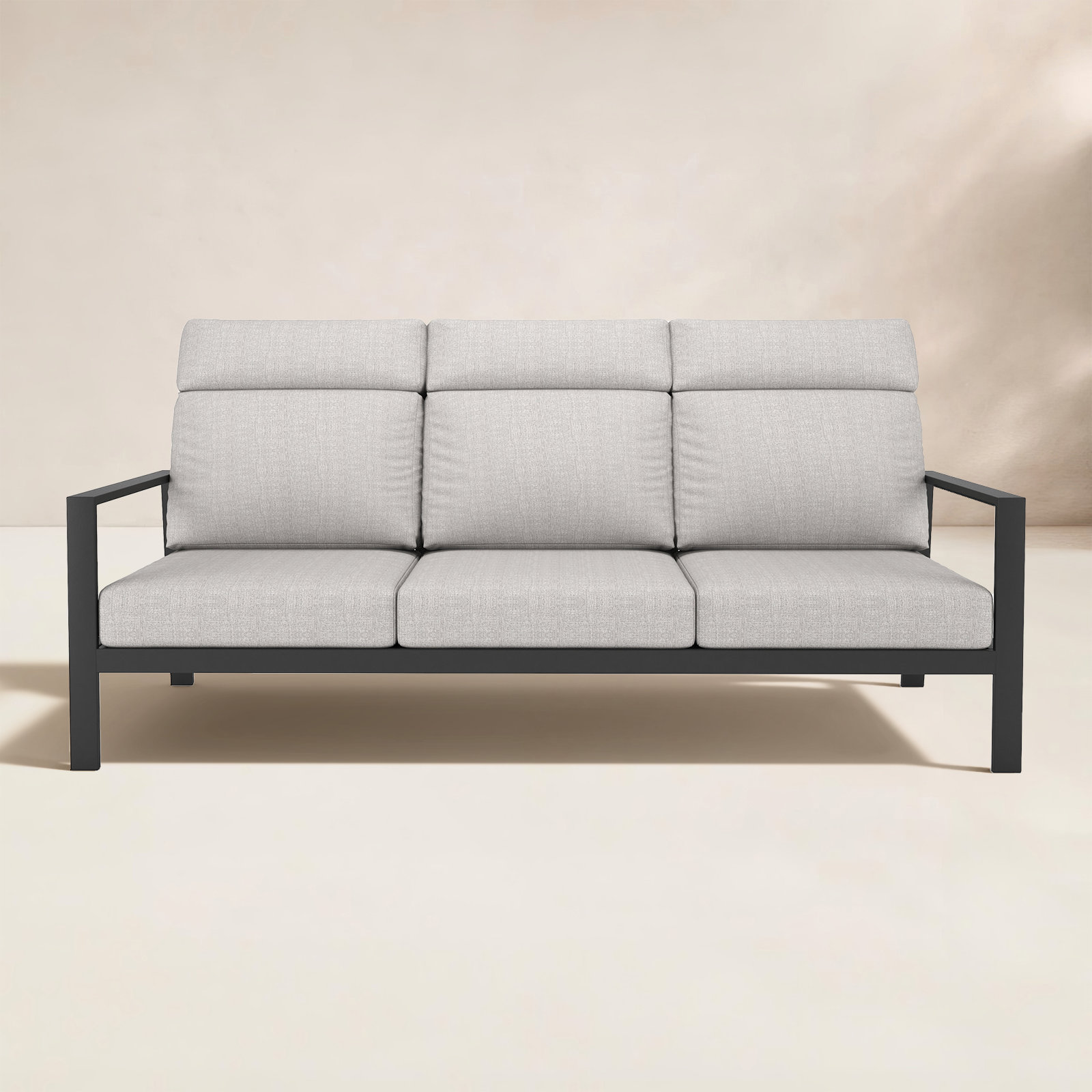 Townsend 80" Sunbrella® Patio Sofa, Canvas Granite, None, No