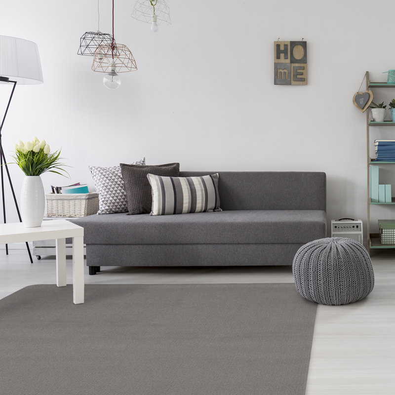 Pantela Skid-Resistant Carpet Indoor Area Rug Floor Mat - Gray, Square 8'