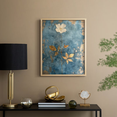 Reproduction encadrée FLORAL Series XLIV - bois massif