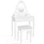 Ensemble coiffeuse et tabouret Johnny-31272149
