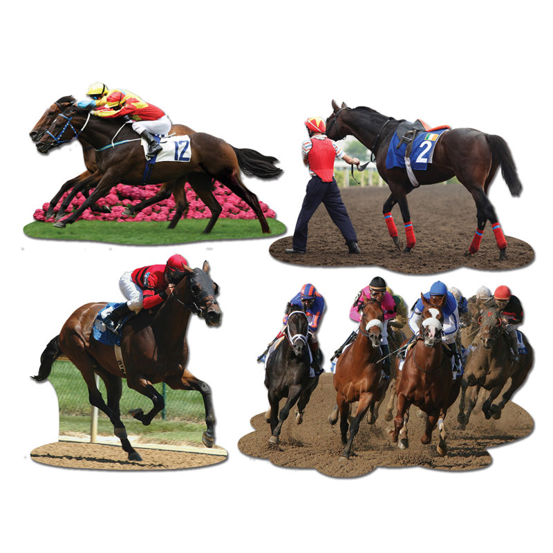 Découpes de courses de chevaux - 11½ po à 14 po - paquet de 12