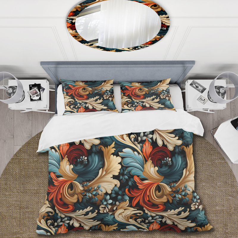 Ensemble de housse de couette à motif cachemire, Housse de couette pour très grand lit et 2 très