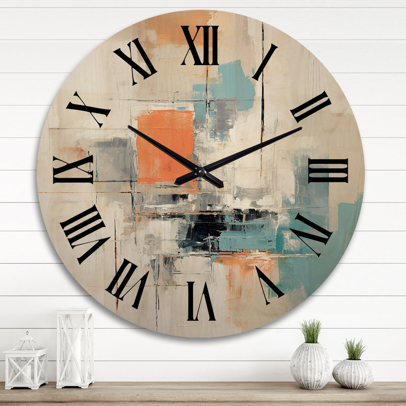 Horloge murale en bois massif Stygg, Très grand