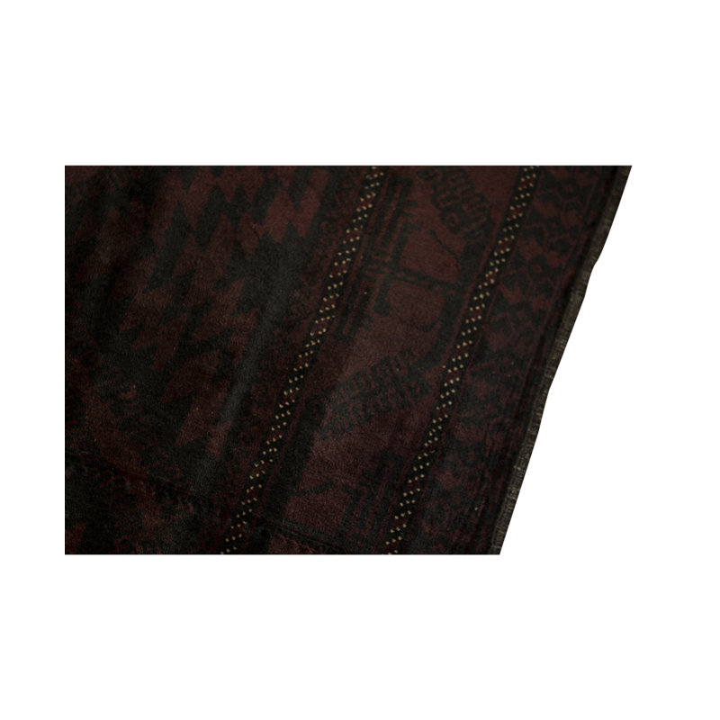 Hand-Knotted High-Quality Red and Black Area Rug