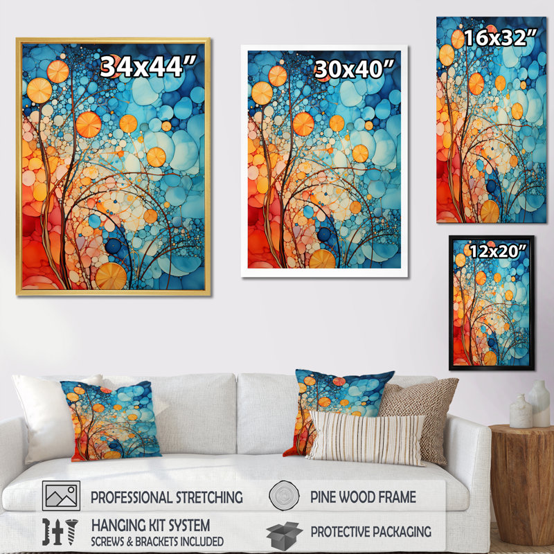 Mosaïque abstraite sur toile, H 44 po x l 34 po x P 1,5 po, Toile tendue