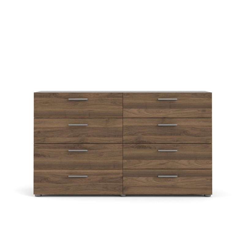 Commode double 8 tiroirs Austin, noyer