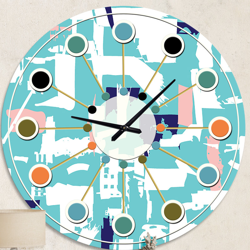 Horloge murale rétro Mid-Century, Moyenne