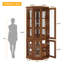 Armoire de rangement de coin de style bar à vin de 70 po de hauteur avec lumières