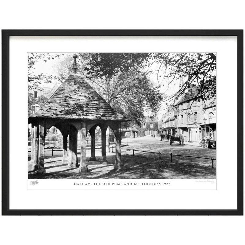 Oakham, The Old Pump And Buttercross 1927 - Single Picture Frame Print, 63.3cm H x 83.5cm W x 2.3cm D