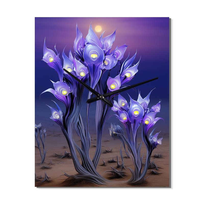 Irra - Blue Bonnets Wall Clock, Small
