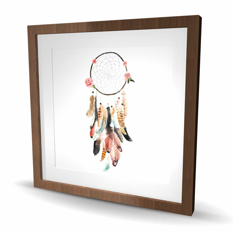 «Women Dream Catcher» - Fleurs de Bohème, impression encadrée
