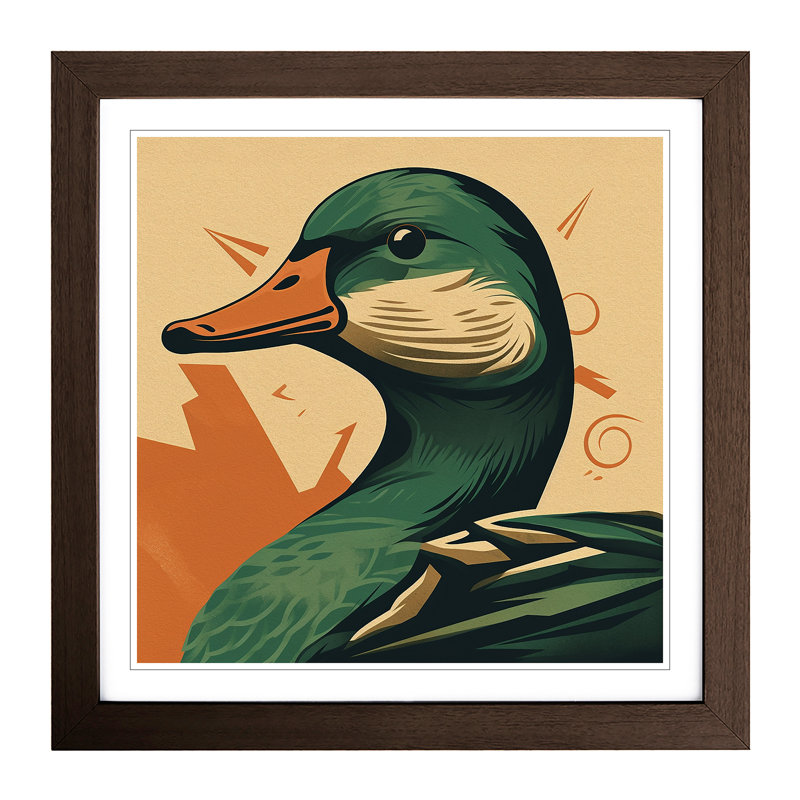 Single Picture Frame Print on Wood, Walnut