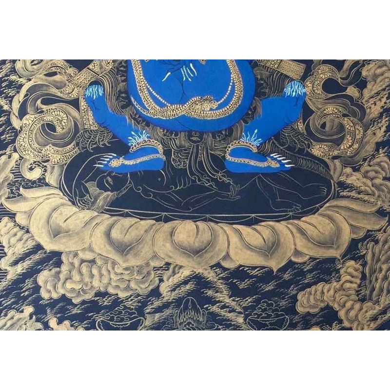 Vajrapanjarnatha Mahakala Thangka (Thangka sans brocart)