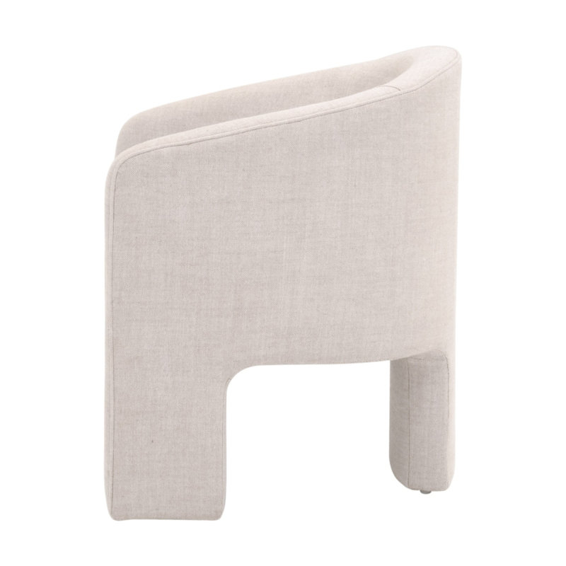 Fauteuil Hall en tissu crème