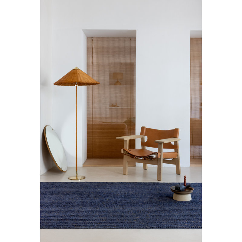 Craft Flatweave Chevron Area Rug in Denim, Rectangle 4'7" x 6'6"
