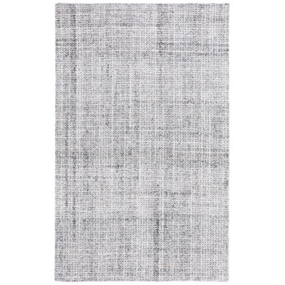 Marisabel Abstract Hand Tufted Pet Yarn/Wool/Cotton Rug in Light Gray/Gray