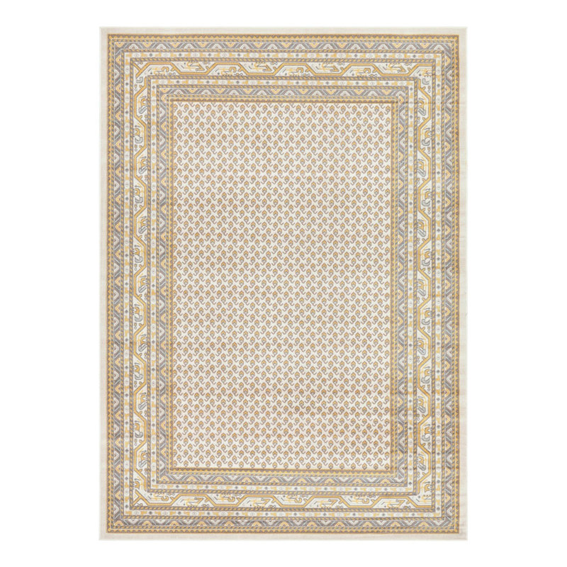Tapis beige à motif géométrique Swinson, Rectangle de 8 pi x 10 pi